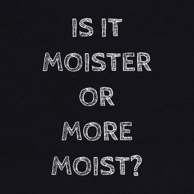 Is it moister or more moist? by Slap Cat Designs